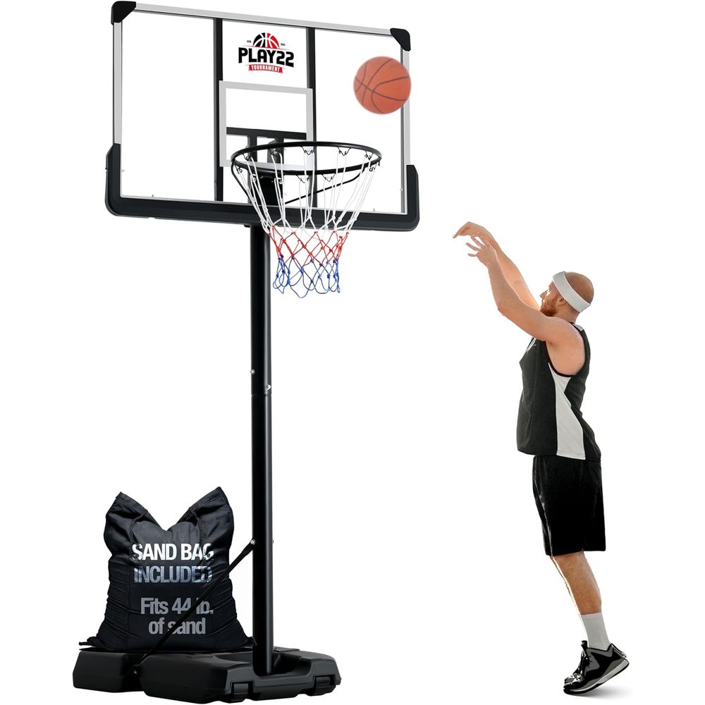 Basketball Hoop Kids Indoor - Adjustable 44 Shatterproof Backboard Basketball Hoop