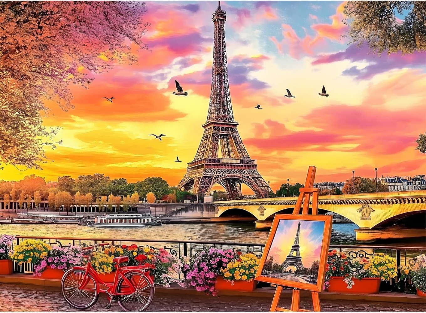 Kids Toys Paris - Paris Sketching 300/500/520/1000 Pieces Sunset Art