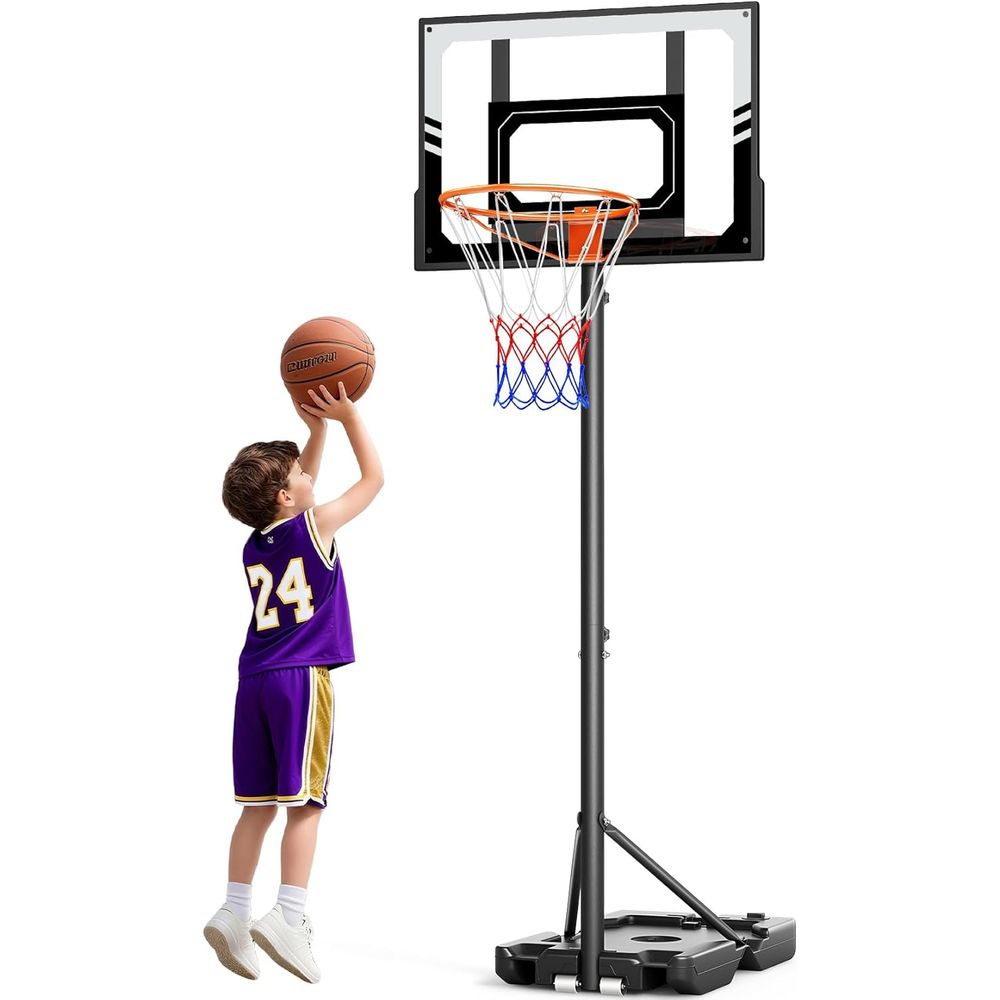 Basketball Hoop Kids Indoor - Portable Adjustable Height Basketball Hoop for