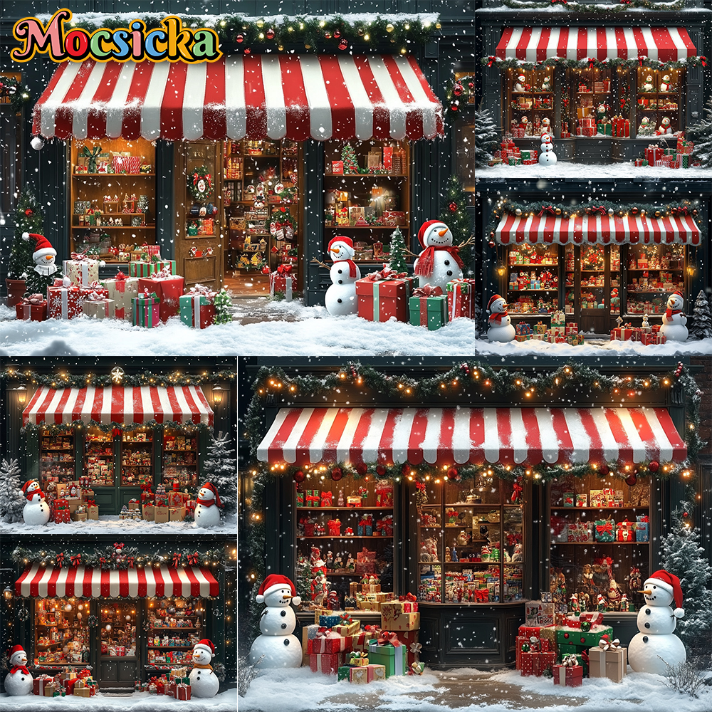 Toys Background For Kids - Mocsicka Photography Backdrop Cute Snowman Toy