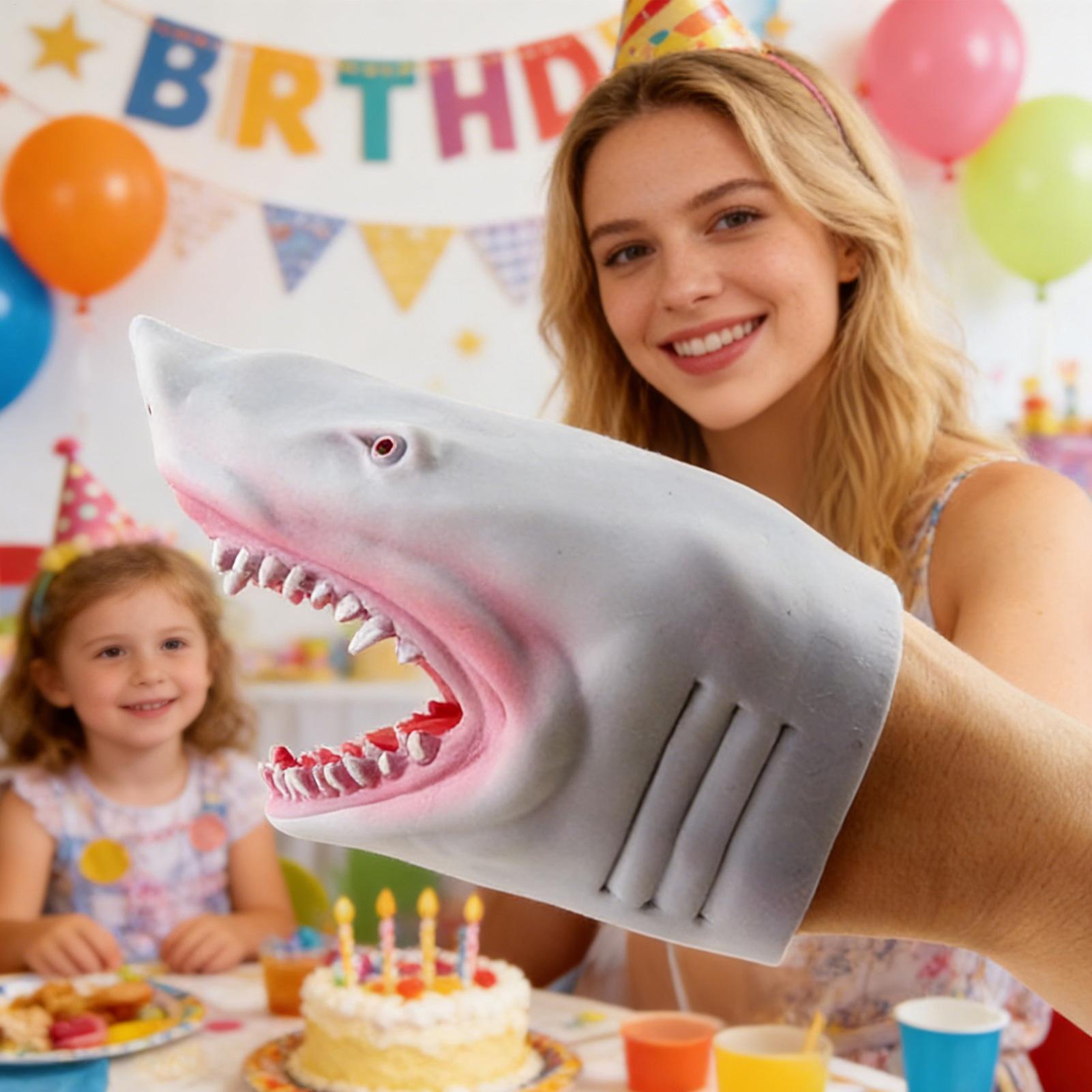 Kids Toys Home - Soft Shark Puppet Realistic Interactive Hand
