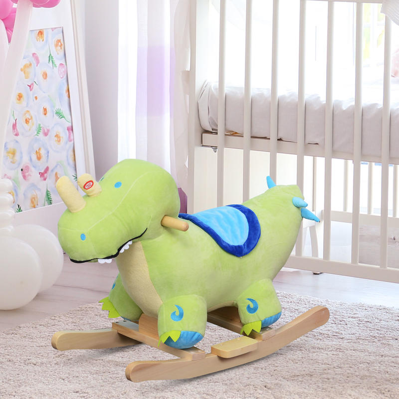 Qaba Kids Plush Ride-On Rockin - Kids Toys Dinosaur recensie en prijs