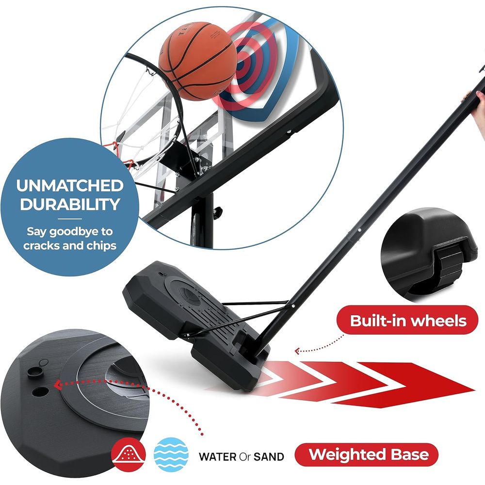 Adjustable 44 Shatterproof Bac - Basketball Hoop Kids Indoor recensie en prijs