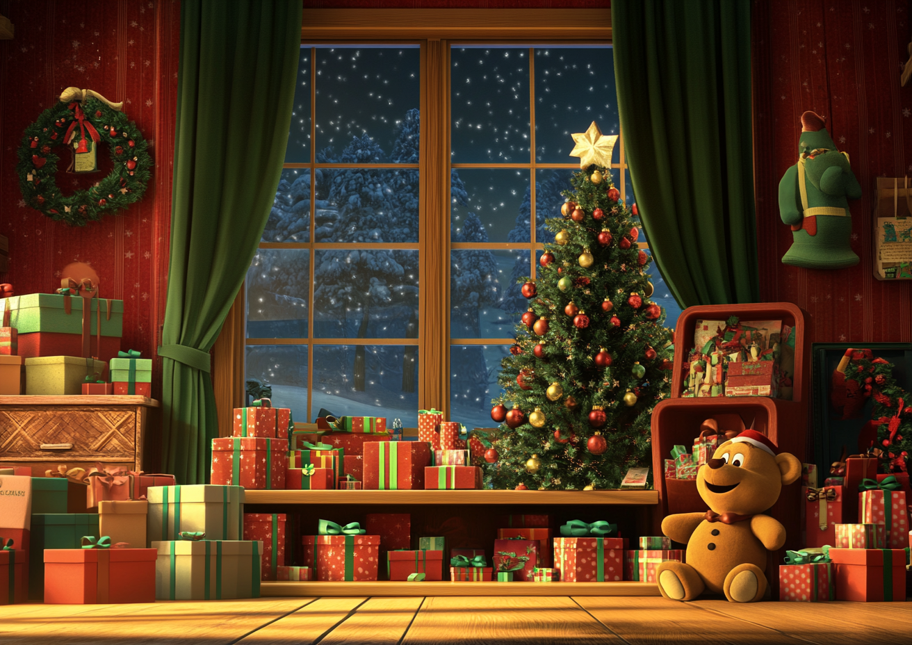 Winter Christmas Toy Store Pho - Toys Background For Kids recensie en prijs