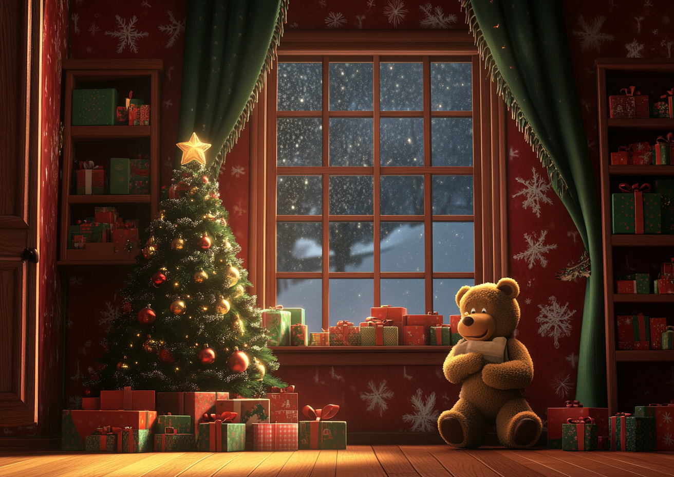 Winter Christmas Toy Store Pho - Toys Background For Kids recensie en prijs