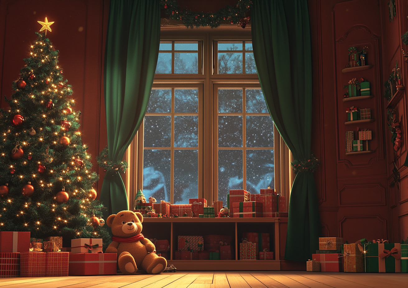 Winter Christmas Toy Store Pho - Toys Background For Kids recensie en prijs