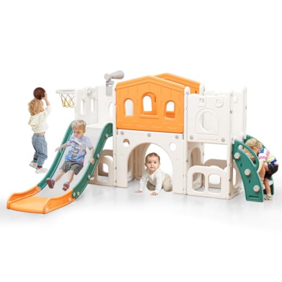 8 in 1 Toddler Slide Set Kid S - Basketball Hoop Kids Indoor recensie en prijs