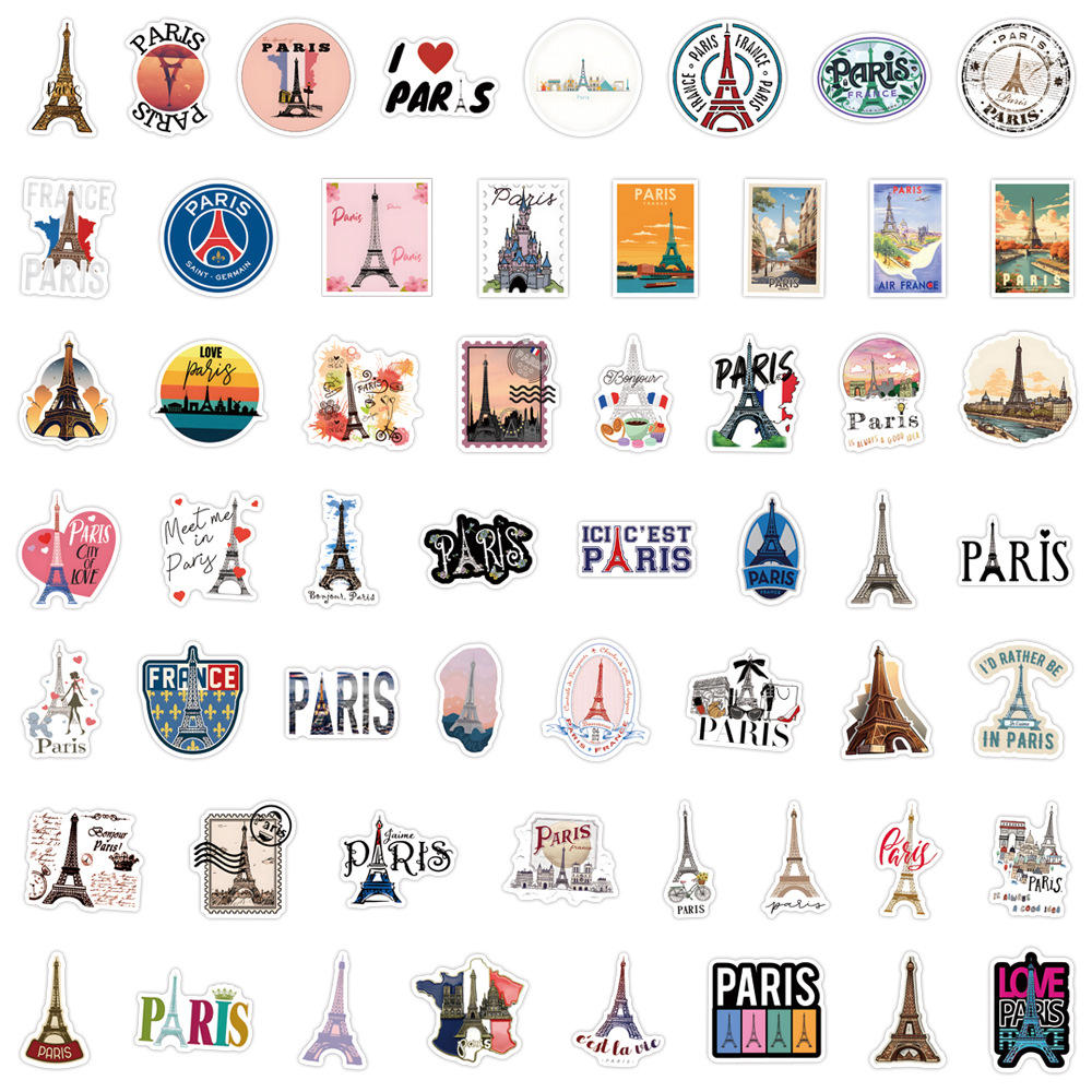 110PCSFrance Paris Stickers Tr - Kids Toys Paris recensie en prijs