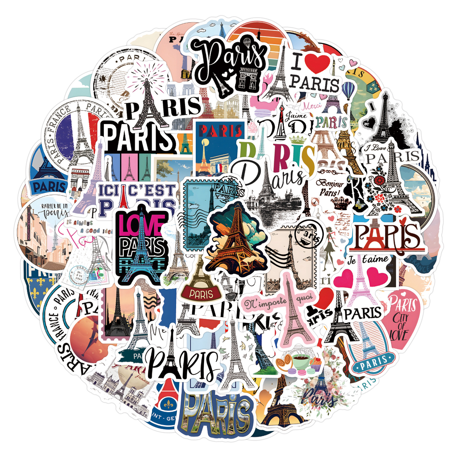 110PCSFrance Paris Stickers Tr - Kids Toys Paris recensie en prijs
