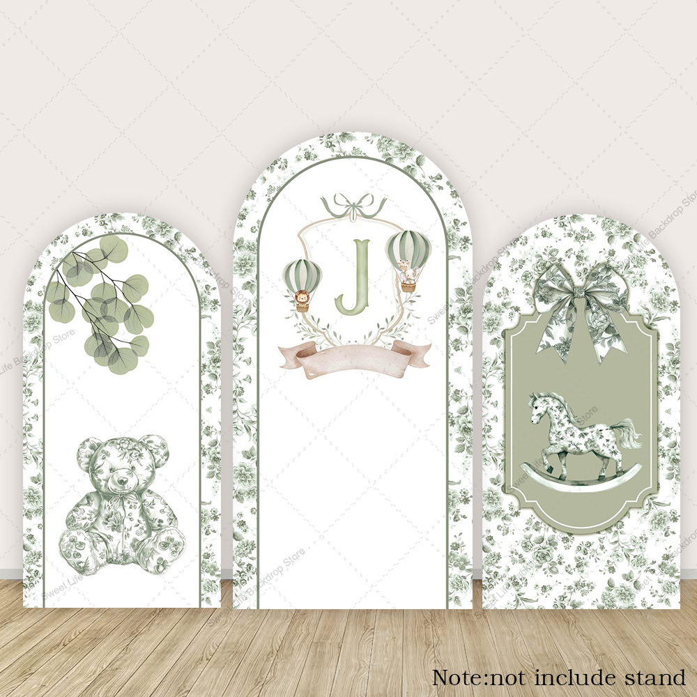 Blue Green Floral Bow Arch Bac - Toys Background For Kids recensie en prijs