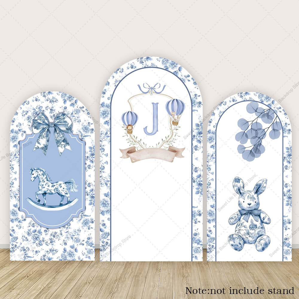Blue Green Floral Bow Arch Bac - Toys Background For Kids recensie en prijs