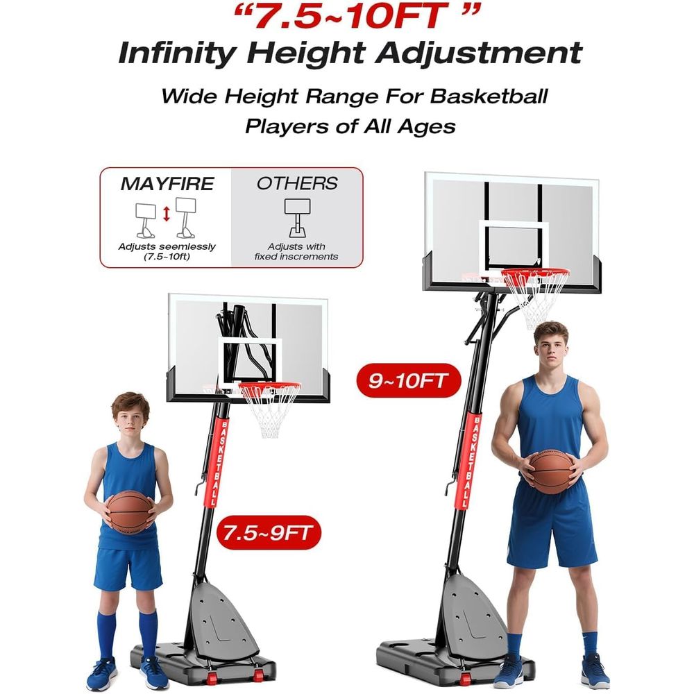 Adjustable Height Basketball H - Basketball Hoop Kids Indoor recensie en prijs