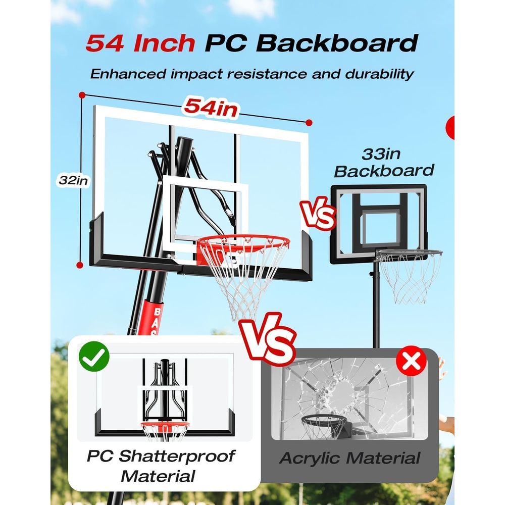 Adjustable Height Basketball H - Basketball Hoop Kids Indoor recensie en prijs