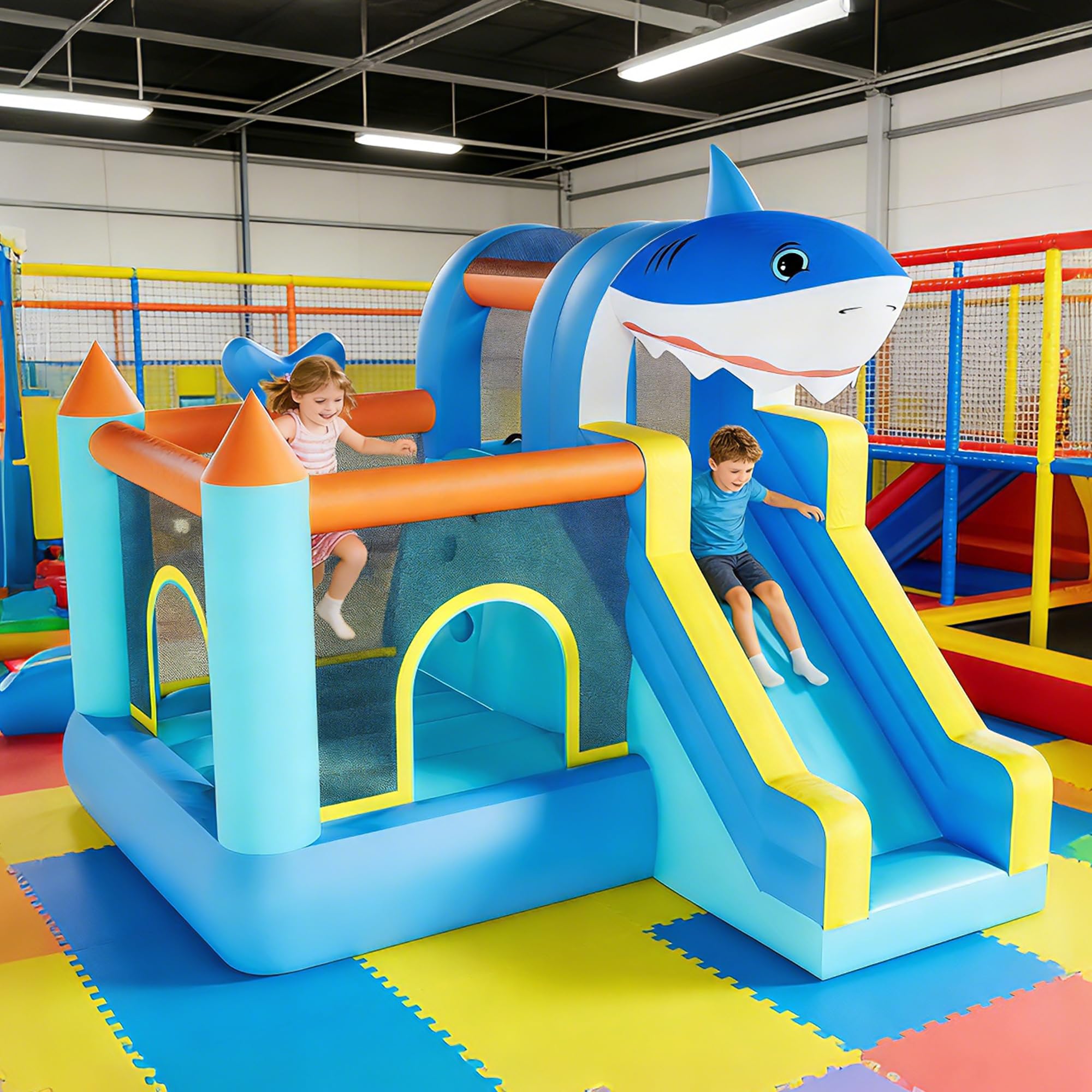 Inflatable Bounce House With S - Basketball Hoop Kids Indoor recensie en prijs