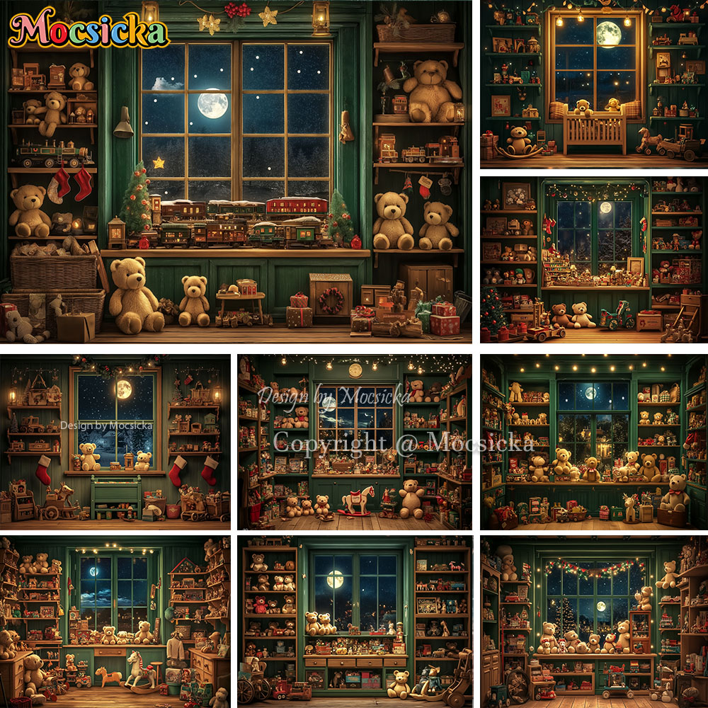 Mocsicka Christmas Night Windo - Toys Background For Kids recensie en prijs