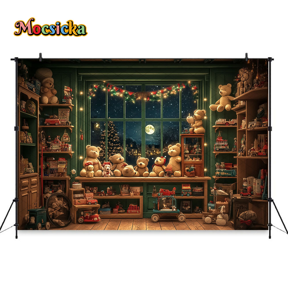 Mocsicka Christmas Night Windo - Toys Background For Kids recensie en prijs