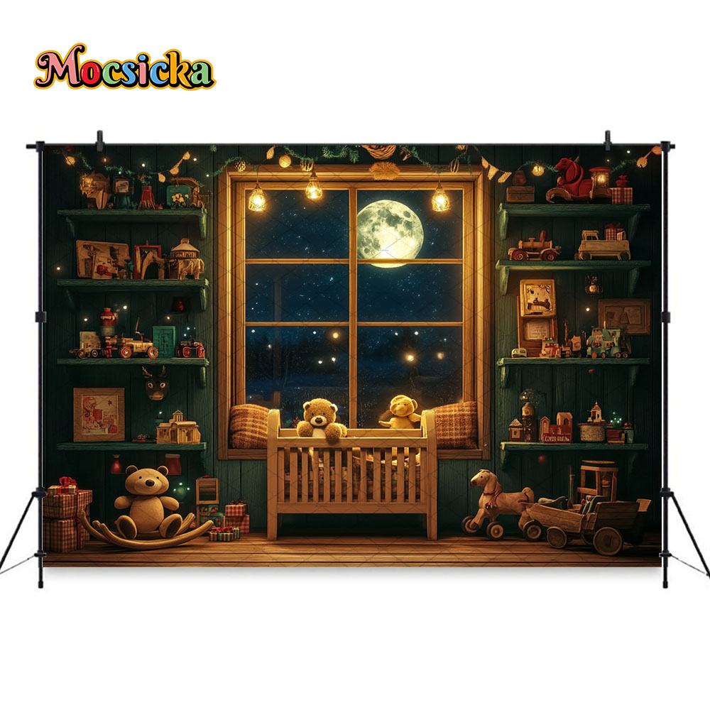 Mocsicka Christmas Night Windo - Toys Background For Kids recensie en prijs