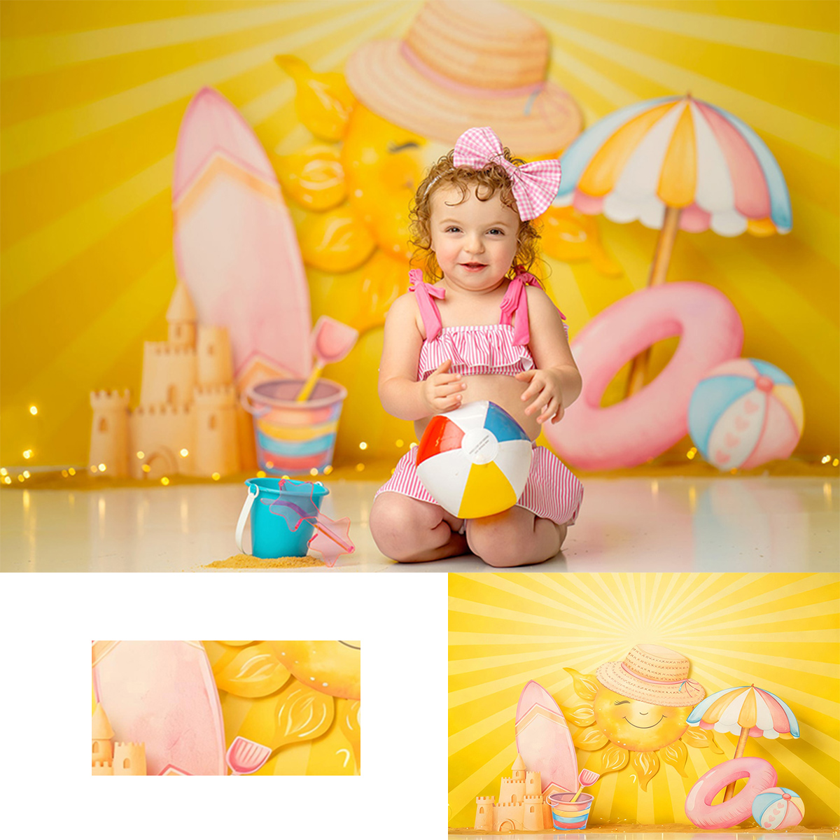Vibrant Summer Beach Photograp - Toys Background For Kids recensie en prijs
