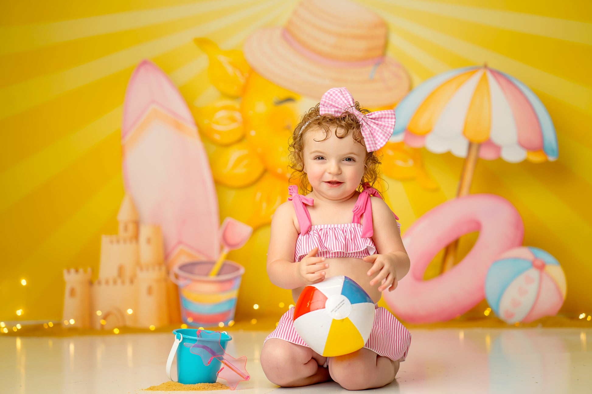 Vibrant Summer Beach Photograp - Toys Background For Kids recensie en prijs