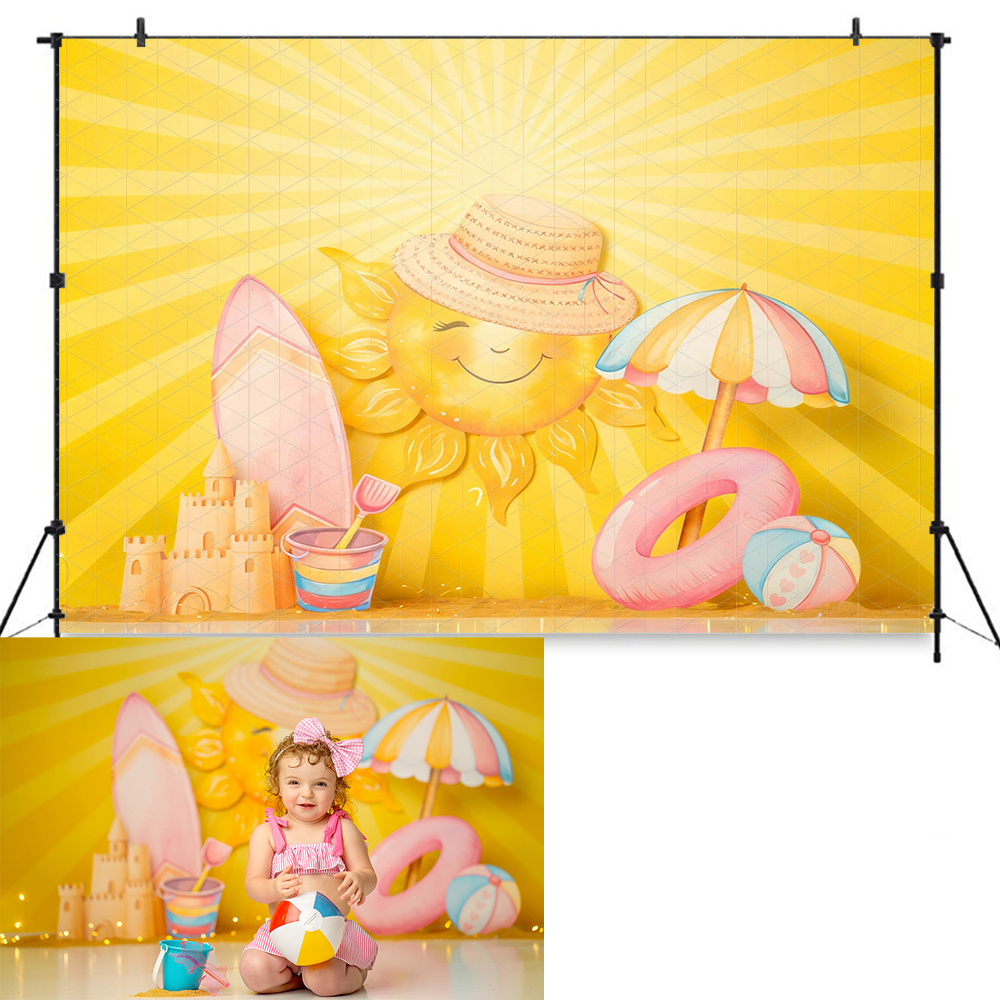 Vibrant Summer Beach Photograp - Toys Background For Kids recensie en prijs